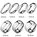INBLUE Men,Women's Wide 10mm Stainless Steel Band Ring Silver Tone Wedding Size9