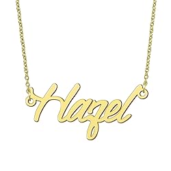BYBWBL Hazel Name Pendant Necklace 18k Gold Plated