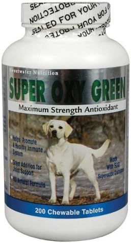 Super Oxy Green Maximum Strength Antioxidants for Dogs - 200 count by KR Naturals