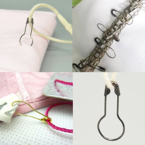 Copper Knitting Locking Markers Crochet Stitch Needle Clips Safety Pins 100 Pcs - Thumbnail 3