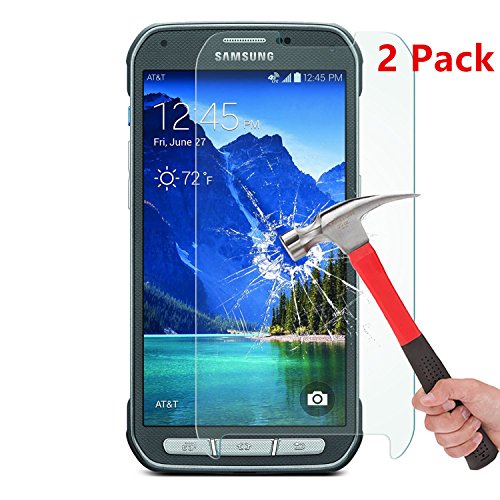 [2 pack] galaxy s5 active screen protector, newell™ 0…