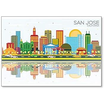 San Jose California Skyline Classic Fridge Magnet