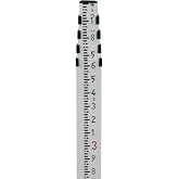Spectra Precision GR151 Tenths (10ths) Grade Rod Telescopic 5 Section, | Maximum 15ft length, Rugged Aluminum, Durable Anodized Construction, Red Foot Marks, Protective Carry Case