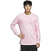 Adidas Men's Tech Long-Sleeve Sportswear T-Shirt, Clear Pink/Light Pink, X-Large