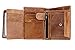Wallet for Men With Coin Pocket RFID Leather Card Holder Big Trifold 3 ID Windows (Brown)