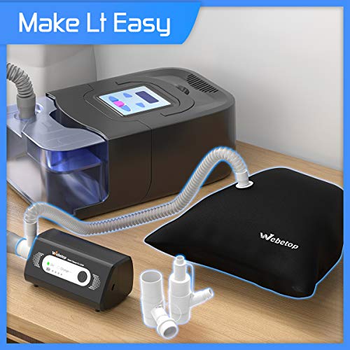 CPAP Hose Adatper Universal T Shape Adapter for All CPAP Tubes Connect with All Kinds of CPAP Cleaner Snug Fit for Heated Hose Airmini Hose with Sanitizing Bag and Mini Hose