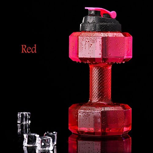 Huoduoduo High Quality 2.2L Sports Dumbbells Big Large Capacity Outdoor Sports Fitness Dumbbells Bottle Weightlifting,Red