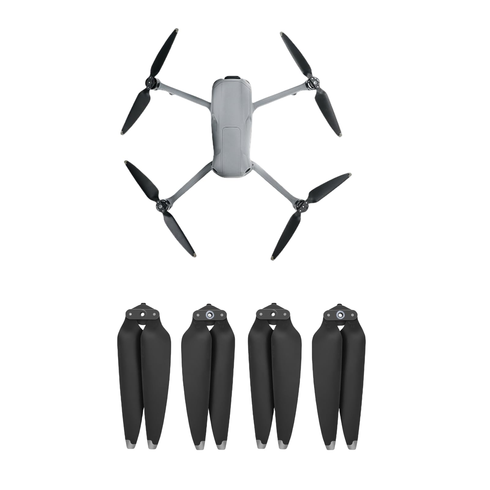 Taoke Compatible with Mavic Air 3 Foldable Low-Noise Propellers 4pcs-Silver