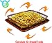 Deluxe Copper Crisper - 2-Pieces Nonstick Oven Air Fryer Pan / Tray & Mesh Basket Set - Air Fryer in Oven - Ideal for French Fry - Frozen Food , Baking Sheet without Oil by WHG