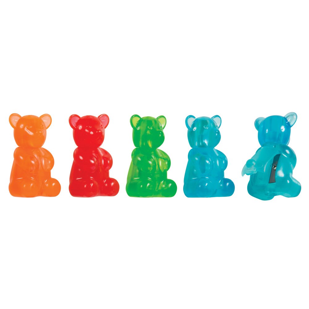 scent Gummy Bear Sharpener & Scented Eraser Set of 4 One in each color