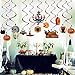 Halloween Decorations Indoor Hanging Swirls for Haunted House Decor Ceiling Swirl Decoration Included Bats, Spider, Ghost, Pumpkin, 3D Chandelier (30 Piece)