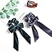 9Pcs Hair Scrunchies Ribbon Bowknot Velvet Elastics Hair Bands Scrunchy Hair Rope Ties Hair Bow Ponytail Holder Accessories for Women Girls