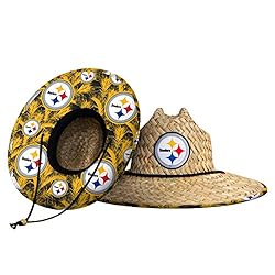 FOCO unisex adult Nfl Team Logo Floral Sun Straw
