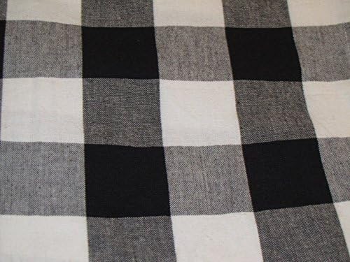 Dark Shadow model. 100% Cotton rectangle Table cloth. Checkers Black &amp; White color. 52" x 52". Seats for 4 persons. for Kitchen, Home dining and Picnic. Fabric cover tablecloth from ForestLn House.