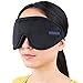 PeNeede 100% Blackout 3D Sleeping Eye Mask Contoured, Soft Memory Foam Molded Night Sleep Mask Eye Cover for Women/Men, Adjustable Comfort Blindfold Eye Shades for Nap/Migraine/Camping/Travel (Black)…