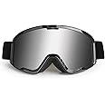 LMAVAG Motocross Goggles for Adult ATV Goggles Motorcycle Goggles Dirtbike Riding Goggles Powersports Goggles Offroad Goggle MX Goggles UV400 Anti-Scratch Dustproof Goggles Skiing Goggles Silver