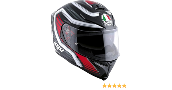Amazon.com: AGV K-5 S Race Adult Helmet - Black Red/Large : Automotive