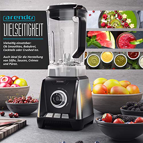 Arendo - Standmixer Smoothie Maker 1500 Watt, Hochleistungsmixer 30.000 U/min, Mixbehälter 1,5 Liter aus Tritan BPA-frei… – Bild 6