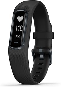 Garmin vívosmart 4, Activity and Fitness Tracker w/ Pulse Ox and Heart Rate Monitor, Midnight W/ Black Band, Large
