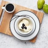Amazon Basics 16-Piece Dinnerware Set Porcelain Plates Bowls Microwave view 8