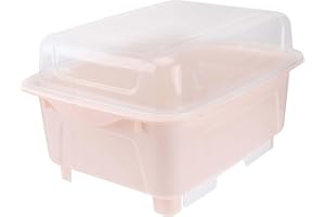 Beavorty Tableware Draining Box 13X10X8 Inch Lid with Bottle Drainer for Kitchen Utensils and Bowls