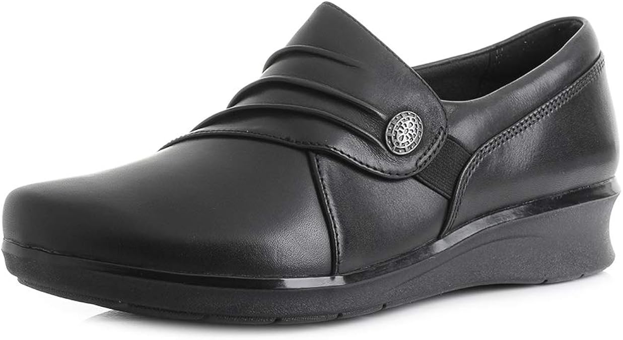 Clarks Hope Roxanne Leather Shoes in Black Wide Fit Size 8 Clarks Hope Roxanne Leather Shoes in Black Wide Fit Size 8