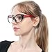 SOOLALA 3-Pair Value Pack Fashion Designer Cat Eye Reading Glasses for Womens, 1.75D