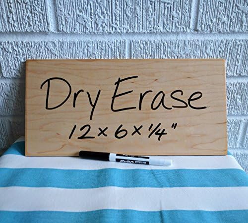 WOODEN 12" Dry Erase Board - Includes FREE Marker - Made in America
