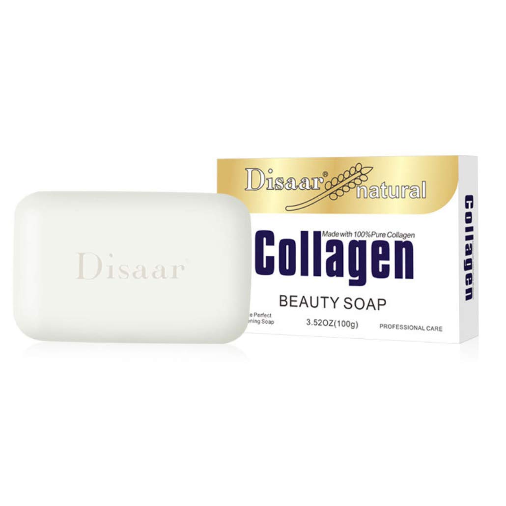 DISAAR Natural Collagen Beauty Soap Clear Face Smooth Skin Reduces open Pores Nourishment no Pigment 100g