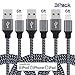 EverDigi 3Pack 6FT Lightning to USB Cable, Premium Nylon Braided Charging Cable Cord Compatible with iPhone 7/7 Plus/6/6s/6 plus/6s plus, iPhone 5/5s/5c,iPad, iPod & More (Black)