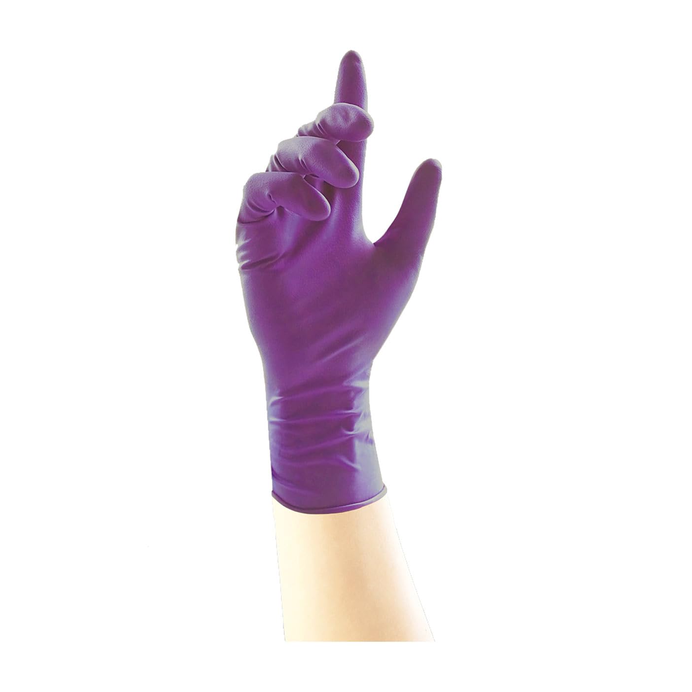 Unigloves Stronghold GM0063 Nitrile Examination - Multipurpose, Powder Free and Latex Free Disposable Gloves, AQL 0.65, Box of 100 Gloves, Purple, Medium