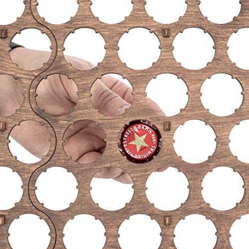 PLYDOLEX Wooden United States Beer Cap Map for 98 Beer Bottle Caps