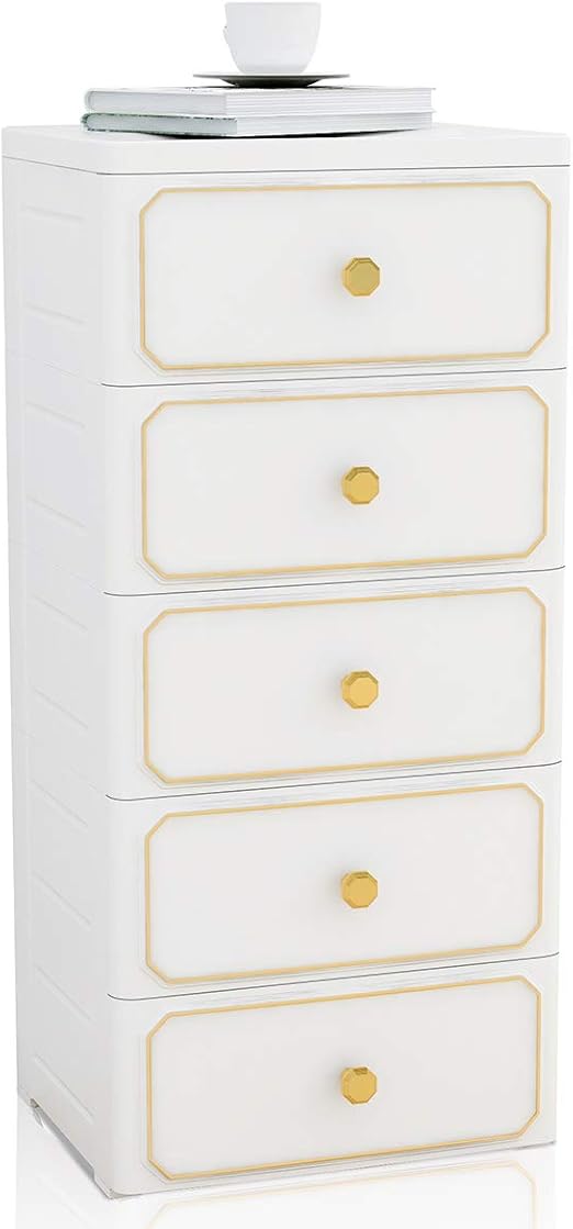 Amazon Com Nafenai 5 Plastic Storage Drawers Cart Organizer Unit