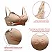 DAISITY Womens Seamless Sleep Nursing Bra for Breastfeeding Clip Down Maternity Bras Pack of 3 Color Black Beige Pink Size XL