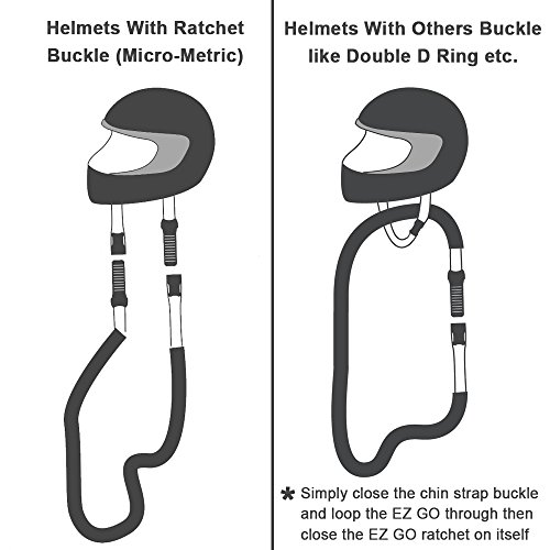 image for EZ-GO Strap Motorcycle Helmet Carrier Strap - Hands-Free, Motorbike Ac