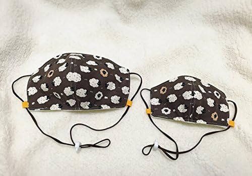 Anti-dust face mask, flu mask, mouth mask, surgical mask, face warmer with Little sheeps in Brown by Marvel Playhouse
