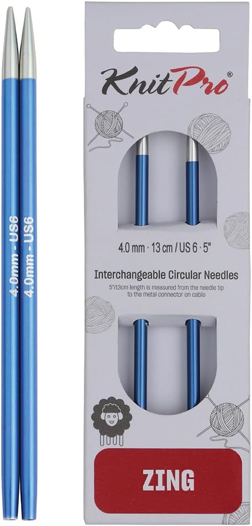KnitPro Zing Interchangeable Circular Needles 5" 4.00mm (13cm)