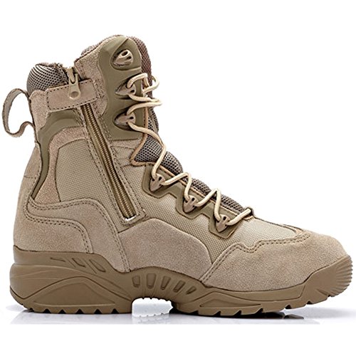 ESDY Leather Tactical Desert Combat Military Boots Mens US Army Shoes