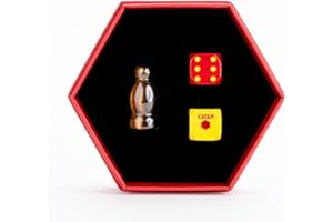 METALLIC DICE GAMES FanRoll Compatible with Catan Premium Robber & Metal Dice Set, Tiger's Eye