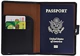RFID Blocking Passport Holder Wallet Cover Case Leather Travel Journey Wallet