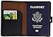 RFID Blocking Passport Holder Wallet Cover Case Leather Travel Journey Wallet
