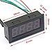 DROK 100136 12 Volt DC Car Digital Electric Clock Fahrenheit °F Temperature Voltage Measurement White LED Gauge Panel Meter 18B20 Sensor Probe