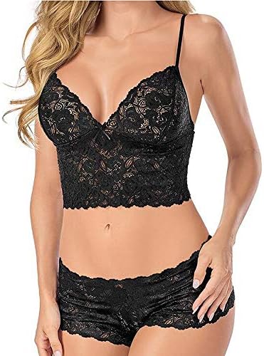 TATGB Plus Size Lingerie Corset Lace Flowers Push Up Top Bra+Briefs hot Set