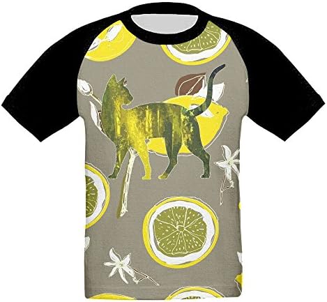 Fa Tee Cute Forest Cat Baby Infant Cute Short Sleeve Raglan Tee Shirt Clothes