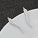 Ear Climbers/Ear Crawlers Earrings Cuff Climber Pins (Leaf White)