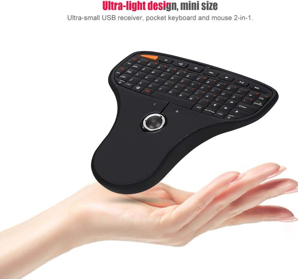USB Multimedia Keyboard with 2.4G Wireless Mouse, Full QWERTY Keyboard and Trackball for Multimedia Control - Image 5