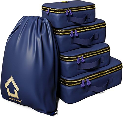 Compression Packing Cubes Set With Double Zipper And Water Resistant