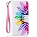 Galaxy S8 Plus Case, S8 Plus Wallet Case, JanCalm [Wrist Strap][Kickstand][Card/Cash Slots] Pattern Premium PU Leather Phone Cases Flip Cover for Galaxy S8 Plus + Pen (Rainbow Flower)