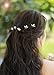 Missgrace 5PCS Bridal Women Handmade Crystal Hair Pins Clips Hair Styling (Silver)