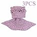 3PCS GDAE10 Children Warm Soft Crochet Handmade Mermaid Tail Blanket Knitting Living Sleeping Bag Girls Kids (Lavender 3PCS)